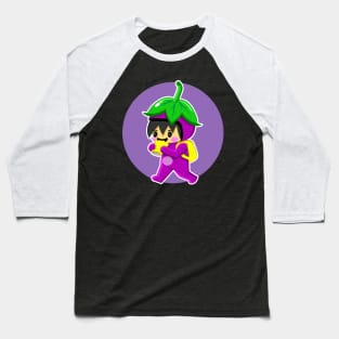 cute and funny eggplant cartoon character Baseball T-Shirt